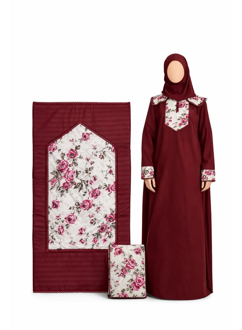 Prayer mat and prayer shawl set for women